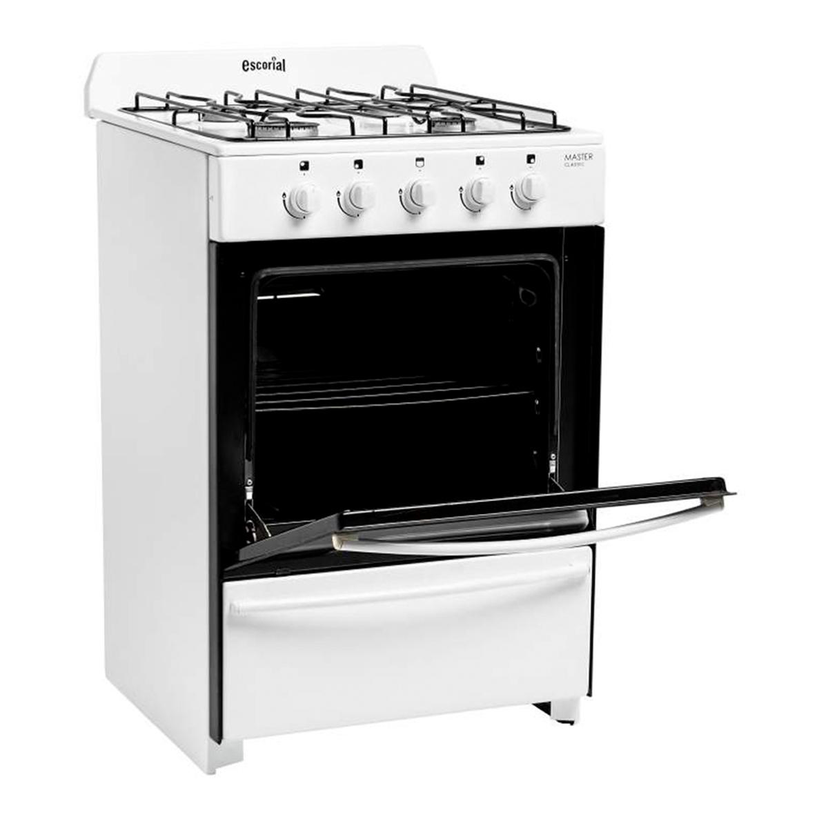 Cocina Gas Natural 56Cm Escorial MASTERCLASSICB Blanca